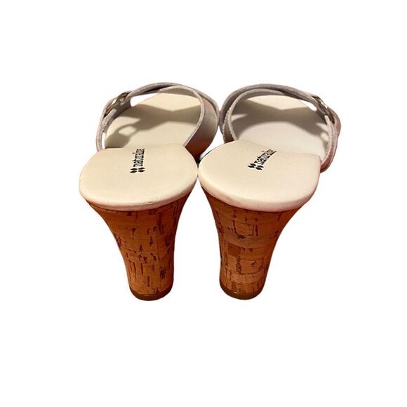 Naturalizer White Leather(Upper) Cork Heel Wedges in Size 8.5M - Picture 4 of 8